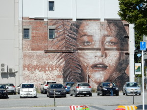 a girl on the wall christchurch DSCN0857