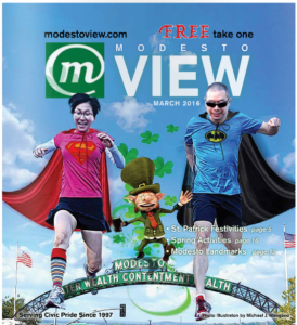 Dr. Tammy Wu and myself on the cover of the March 2016 issue of Modesto View Magazine.